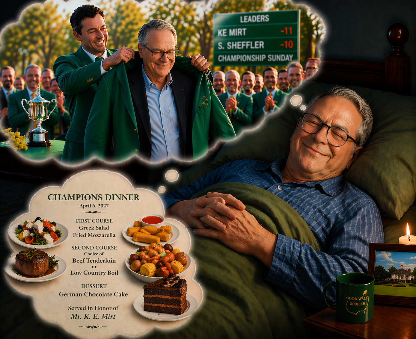 Scorecard, green jacket, and dinner menu already decided… now just need the game.